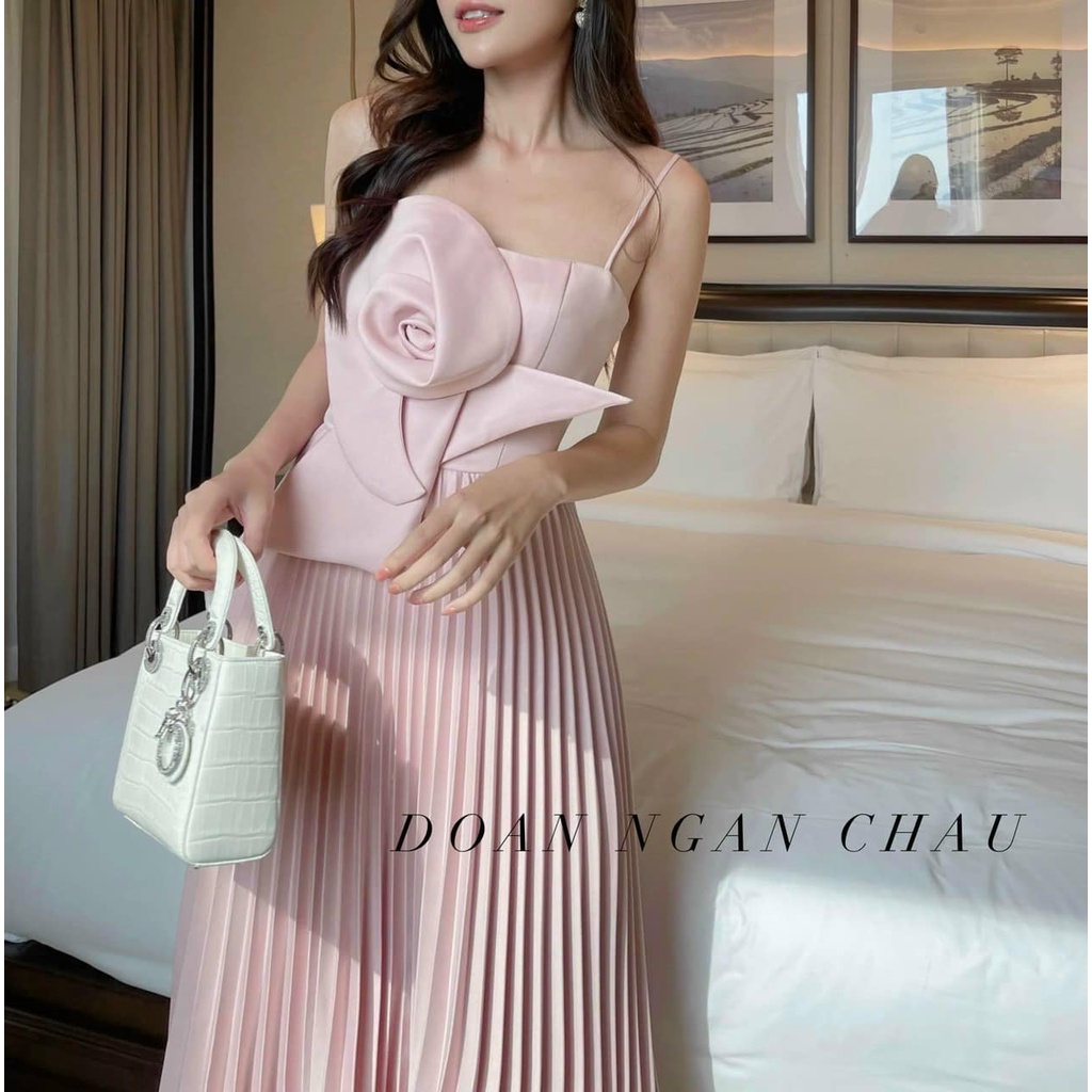 Đầm hoa dập ly siêu đẹp