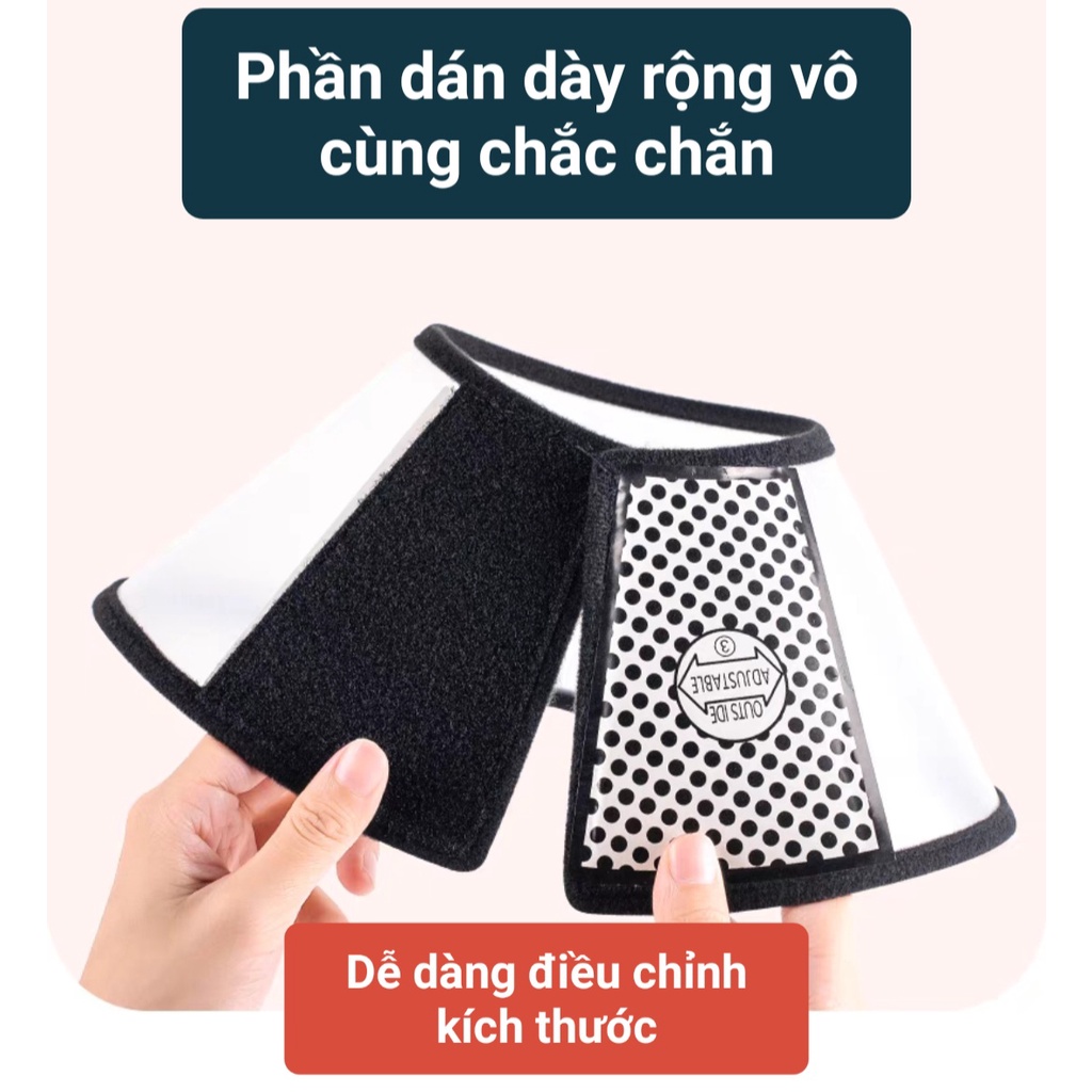 Vòng cổ chống liếm cho chó mèo - Loa chống liếm, vòng đeo cổ chống cắn bậy cho chó mèo