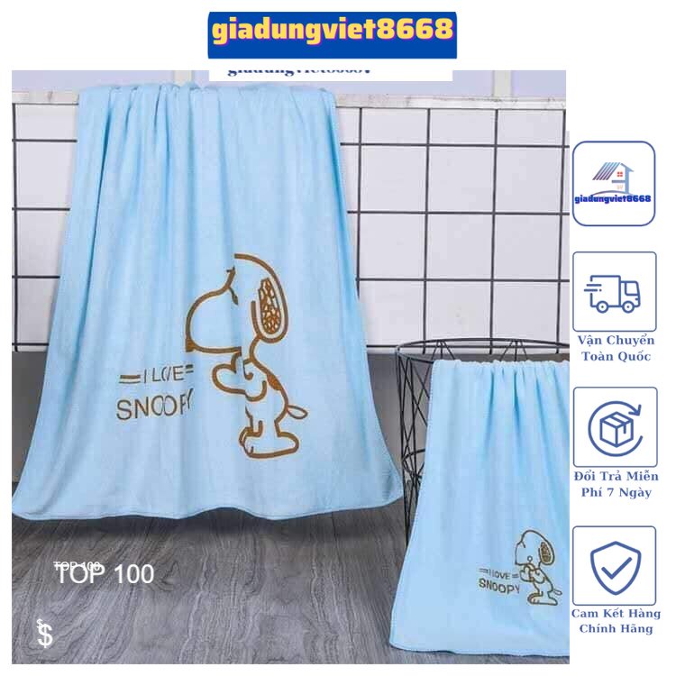 Sét 2 khăn tắm snoopy chất đẹp