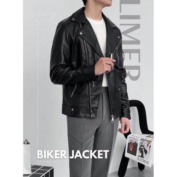 Áo biker da thời trang nam cao cấp ZR da PU