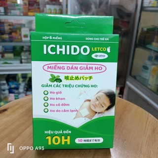 Miếng dán giảm ho ichido hộp 6 miếng
