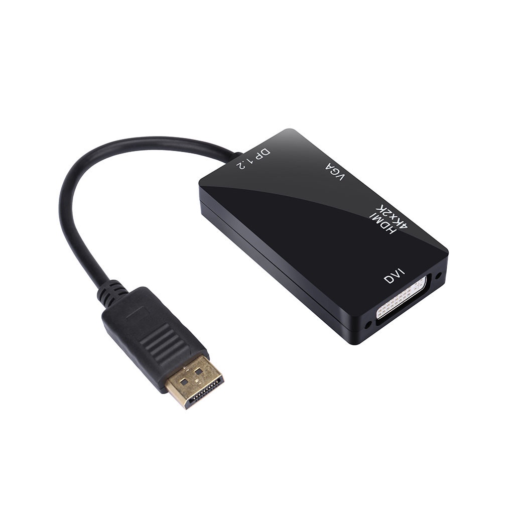 Cáp ChuyểN ĐổI DisplayPort Sang HDMI 4K DVI VGA 3 Trong 1 Cho MàN HìNh MáY ChiếU HDTV