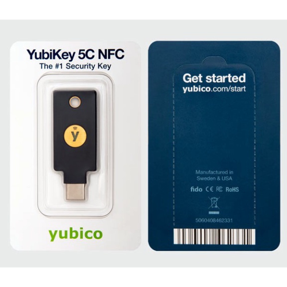 Thiết bị xác thực hai yếu tố Yubikey 5C NFC - bảo hành 1 đổi 1