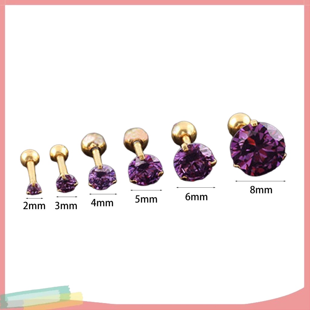 Bộ 2 khuyên xỏ tai bằng thép không gỉ cá tính