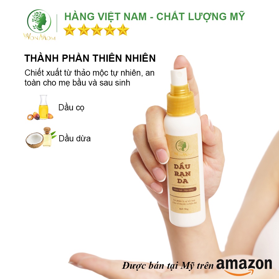 [ Giảm 35K - Đơn 339K ] Dầu Tinh Chất Chống Rạn Da Wonmom 70g