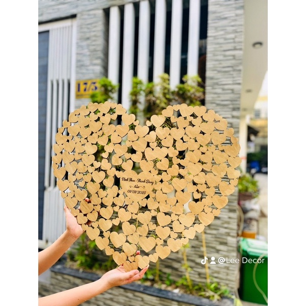 Bảng trái tim ký tên đám cưới