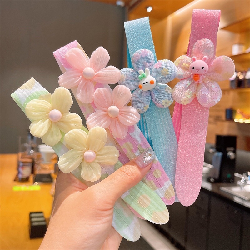 Miếng dán tóc mái, băng đô dán tóc mái đính nhiều hình dễ thương cho bé