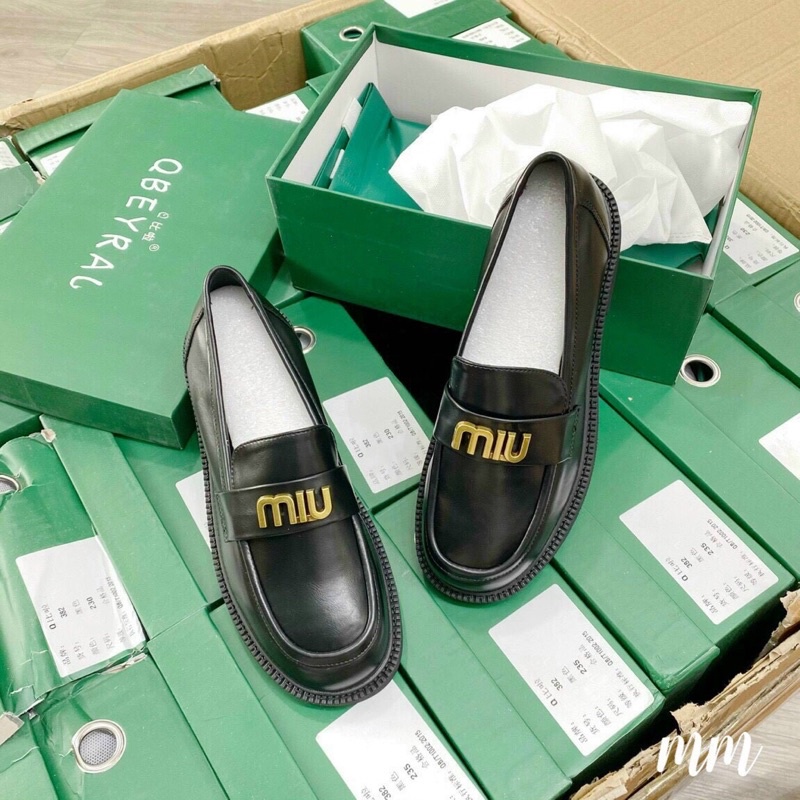 Giày tây nữ moca Miuu miu (hàng Qc cao cấp fullbox kèm video va ảnh thật)