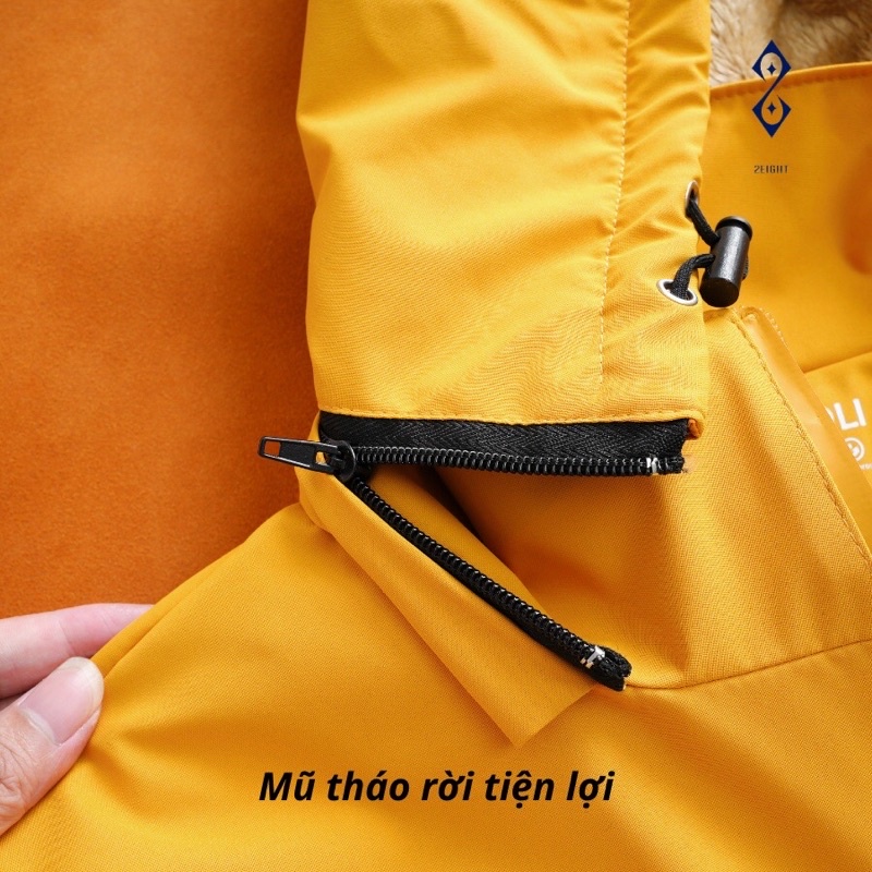 Áo gió tráng bạc lót lông kiểu 3 khoá,vải tráng bạc