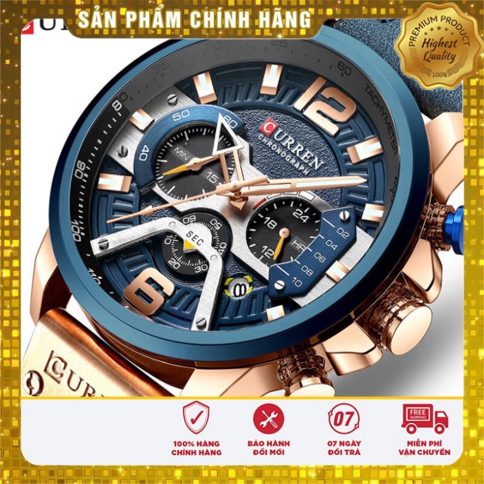 Đồng Hồ Nam hàng hiệu Curren TD4 Dây Da thời thượng phong thái Sport tuyệt đẹp tối tân Giá Rẻ