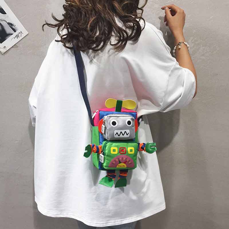 Túi Đeo Chéo Hình Búp Bê Hoạt Hình One Piece Thời Trang Hàn Quốc Dành Cho Trẻ Em