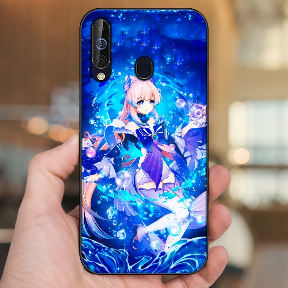 Ốp lưng Samsung A8s, A60, M30 viền đen in hình Sangonomiya Kokomi Genshin Impact