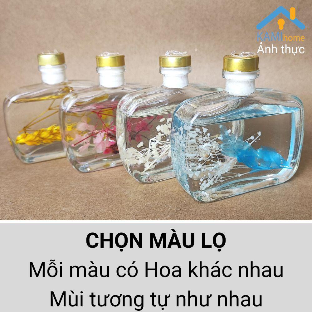 Tinh dầu thơm phát sáng phòng và khử mùi Chai thủy tinh hoa khô cỡ 50ml KM 25016