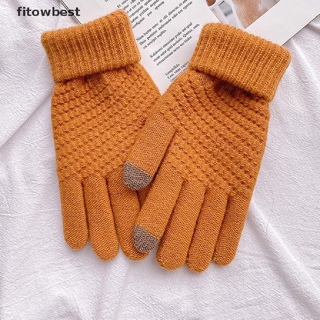 Đôi găng tay GJCUTE có thể chạm màn hình cảm ứng giữ ấm mùa đông cho nữ