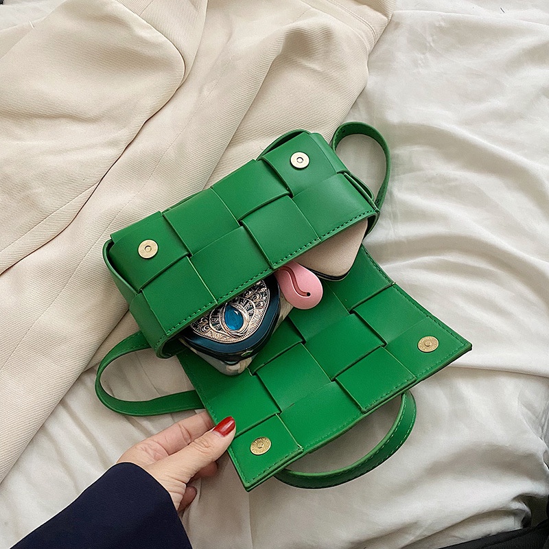 Túi Đeo Chéo Ngực Da PU Hình Vuông Cỡ Nhỏ Thiết Kế Đơn Giản Thời Trang Cho Nữ