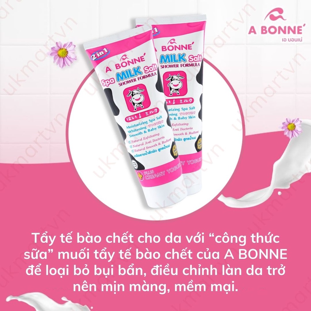 Muối Tắm Sữa Bò Tẩy Tế Bào Chết A Bonne Spa Milk Salt Thái Lan 350gr | BigBuy360 - bigbuy360.vn