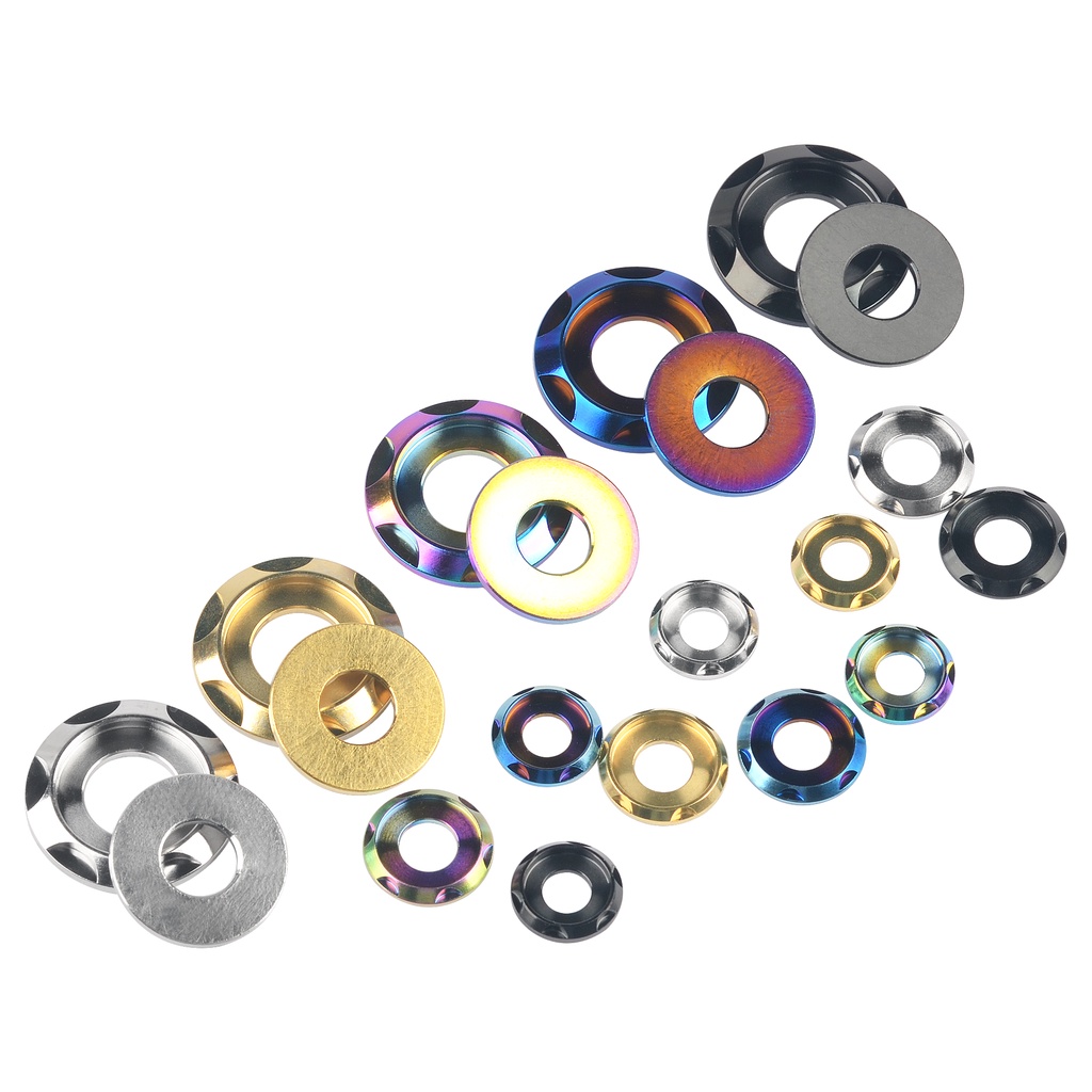 Vòng đệm WANYIFA bằng hợp kim titan GR5 M5 M6 M8 M10 chuyên dụng cho xe máy xe hơi