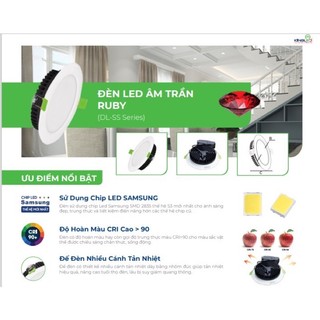 ĐÈN LED ÂM TRẦN KINGLED - RUBY 6W, 8W, 12W