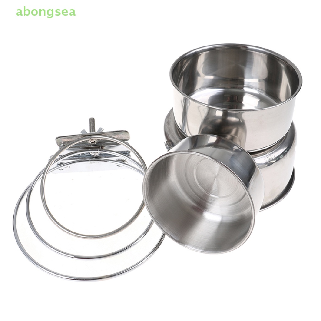 Bát Đựng Thức Ăn / Nước Uống Dạng Treo Bằng Thép Không Gỉ Cho Thú Cưng Đẹp