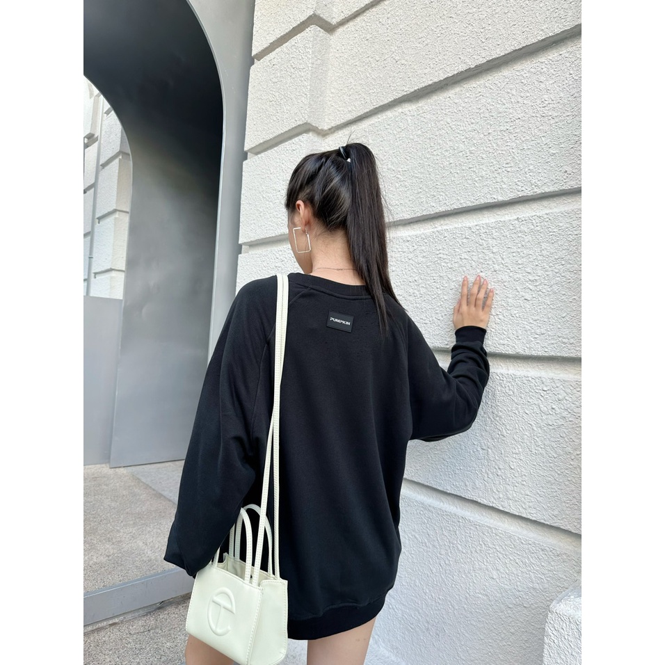 Áo sweater trơn unisex PUMPKIN nỉ chân cua form rộng basic oversize dành cho nam nữ phong cách Local Brand