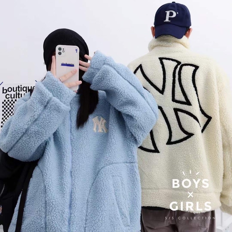 ÁO KHOÁC MLB LÔNG CỪU