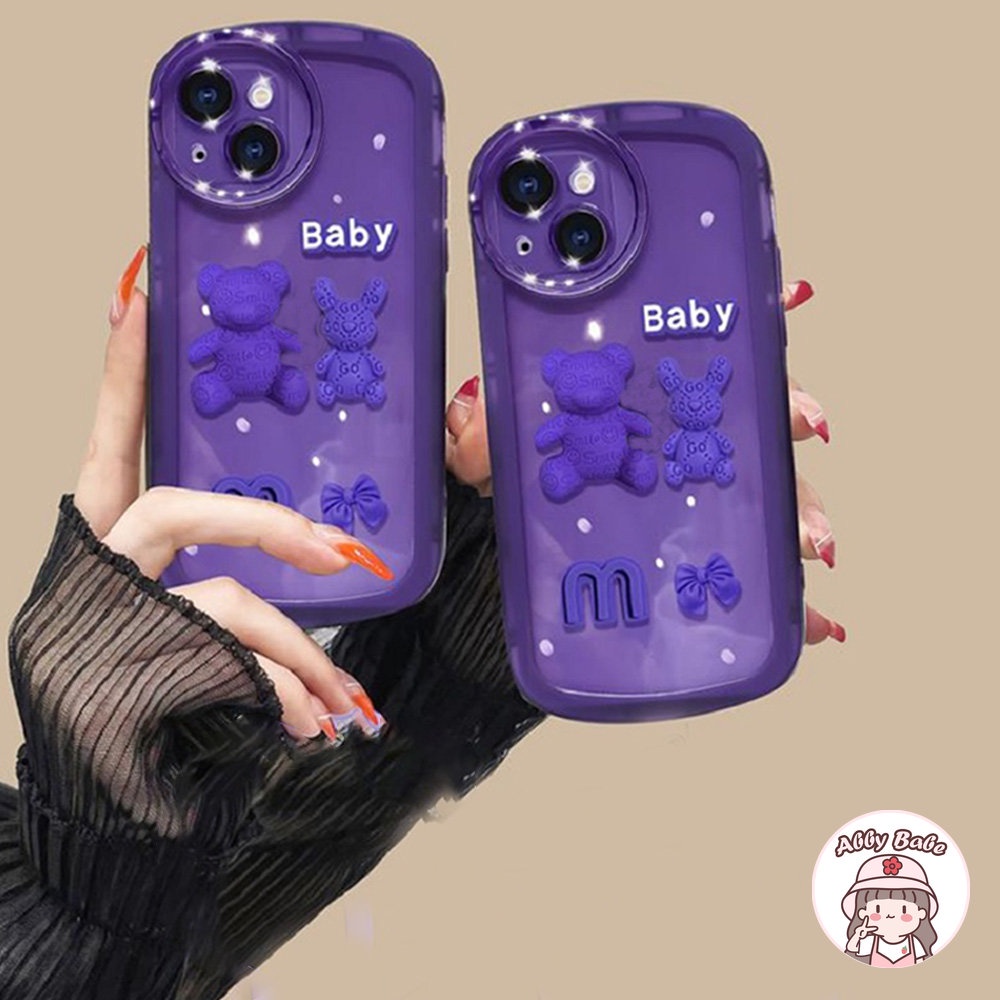 Ốp Điện Thoại TPU Mềm Mỏng Hình Gấu 3D Cho Iphone 14 Pro Max 11 7Plus 13 12 11 Pro Max X XS 12 13 XR