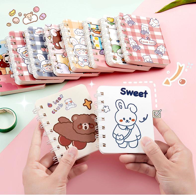 Sổ Tay Mini A7 Agenda Planner 2022 Họa Tiết Hoạt Hình Dễ Thương