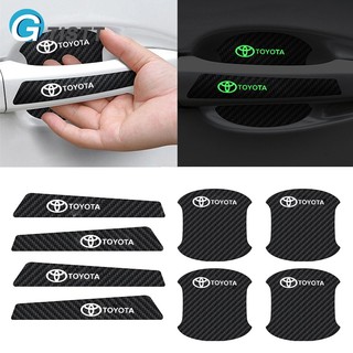 GTISTT MiếNg DáN Tay NắM CửA Ô Tô ChốNg XưỚC TrầY Xe Hơi Sợi Carbont MiếNg DáN HõM CửA Ô Tô Dán Xe Trang Trí Ô Tô Cho Toyota CHR Raize Corolla Cross Rush Fortuner Yaris Innova Vios Prius C Wigo Sienta Land Cruiser 200 Altis ATIV