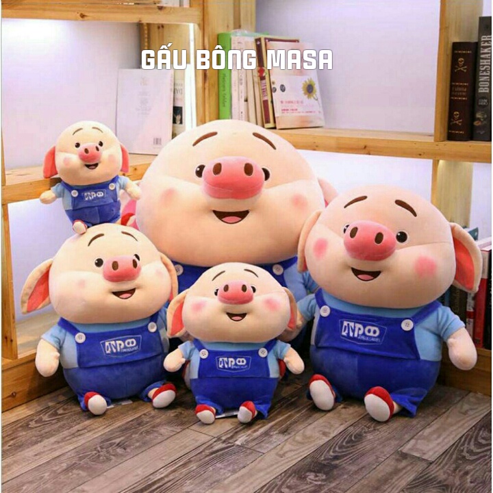 Gấu bông thú nhồi bông heo tiktock nỉ nhung cao cấp co giãn 4 chiều