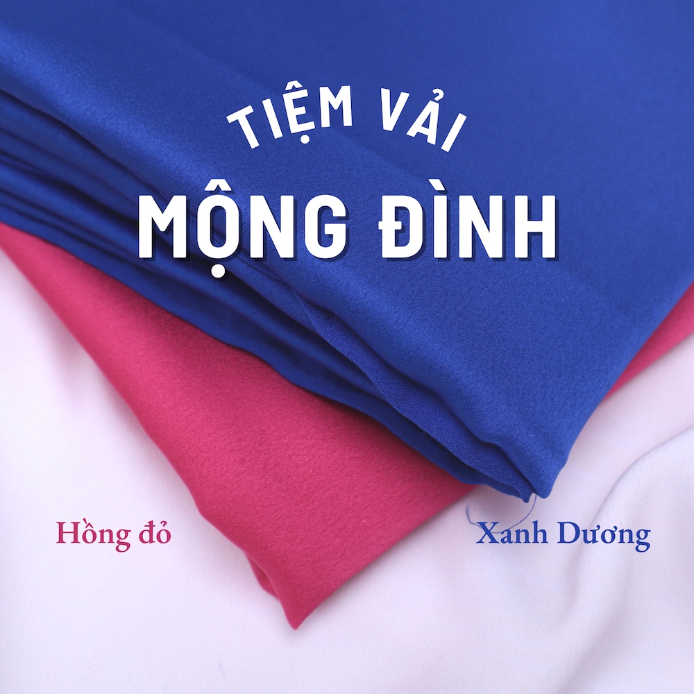 Vải Satin Cao Cấp Tone Xanh