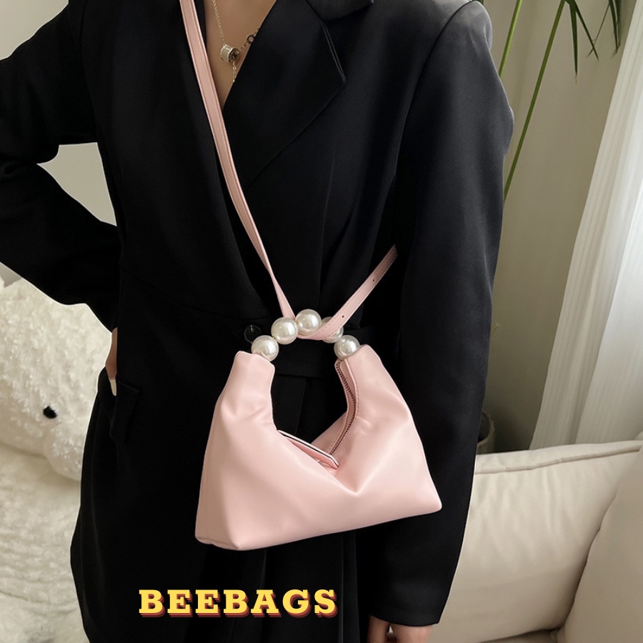 Túi Cầm Tay Phối Ngọc Sang Chảnh Dự Tiệc Đi Chơi | TX86 | Túi Da Nữ Sang Trọng Phối Ngọc Cầm Tay Phù Hợp Mọi Outfit