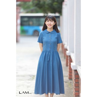 Đầm Linen Cổ sen Tay ngắn Maris LAM21D04