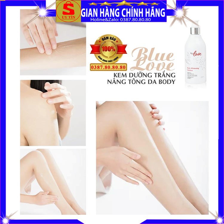 Kem dưỡng da body chống nắng kem dưỡng trắng da toàn thân da cổ da tay da chân chính hãng Blue Love cho nam nữ bà bầu