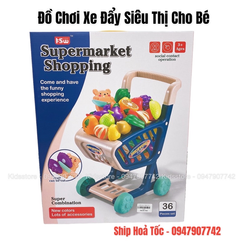 𝐇𝐎𝐓 Đồ Chơi Xe Đẩy Siêu Thị Cho Bé Có Kèm Trái Cây Cắt (𝐇𝐚̀𝐧𝐠 𝐒𝐚̆̃𝐧 - 𝐘 𝐡𝐢̀𝐧𝐡 𝟏𝟎𝟎% 𝐍𝐡𝐚̣̂𝐧 𝐍𝐠𝐚𝐲 𝐓𝐫𝐨𝐧𝐠 𝟏-𝟐𝐡)