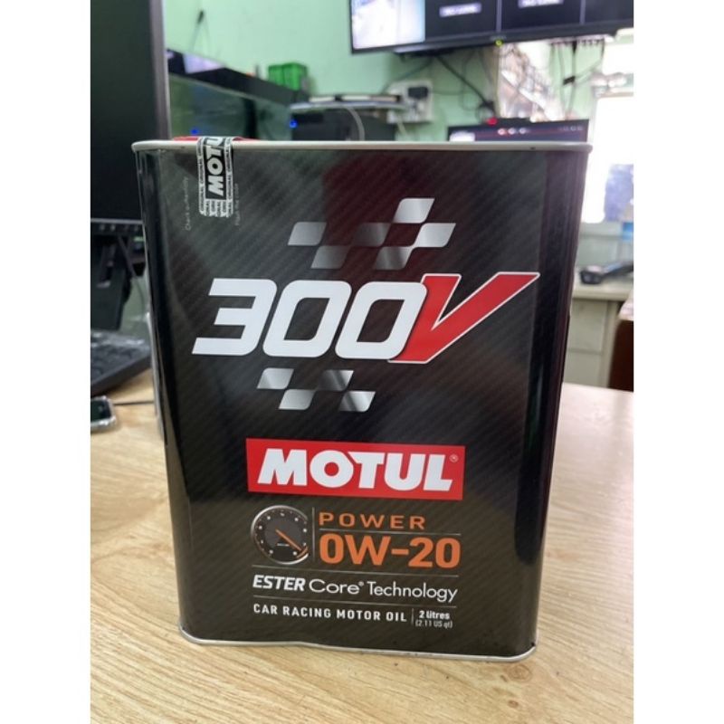 MOTUL 300V 0W20 2L ESTER CORE POWER, THI ĐẤU, ĐUA XE - DẦU NHỚT ĐỘNG CƠ xe ga, xe hơi estercore SP MB 2 LÍT