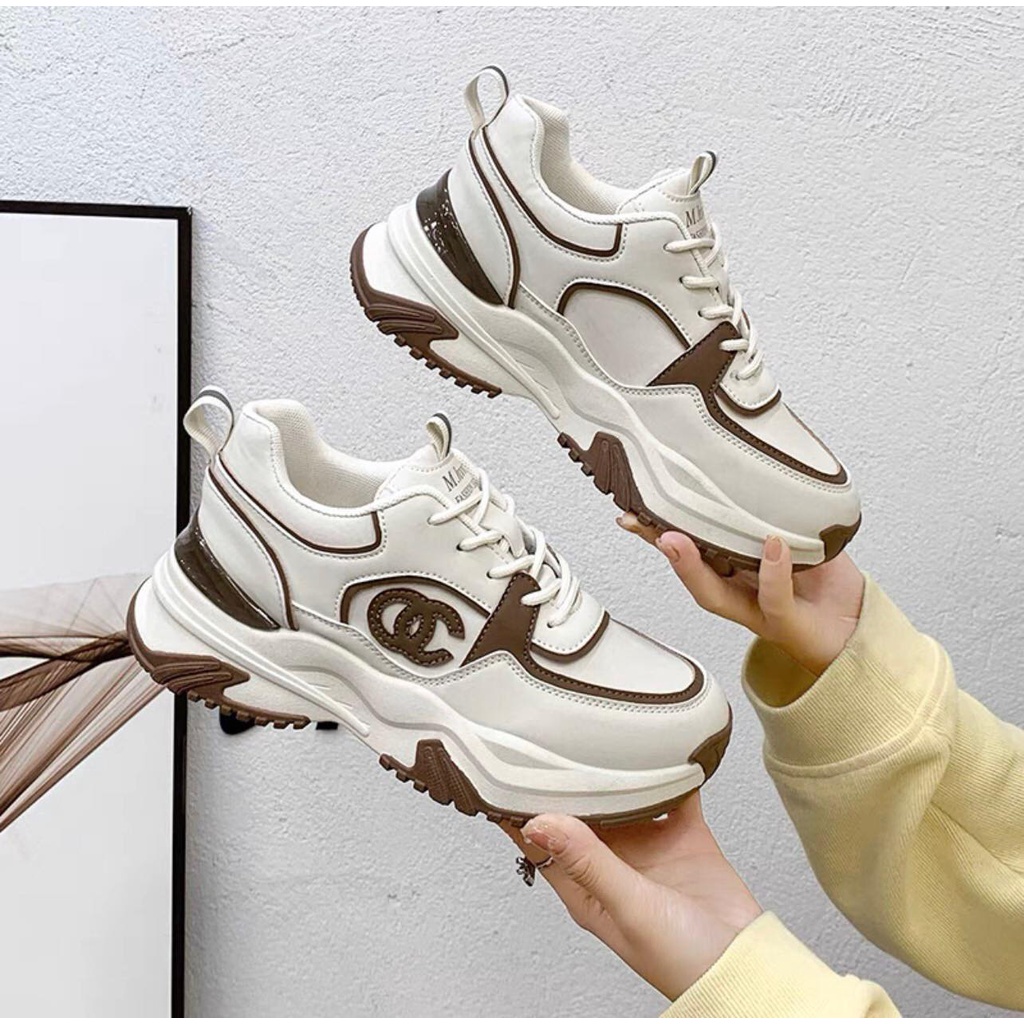 Giày sneaker độn đế ChaneI viền