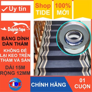 [ 01 cuộn: 12mm x 15M ] Băng keo dán thảm thảm cầu thang, thảm bếp, thảm sàn – Băng dính hai mặt vải THÔNG TIN SẢN PHẨM: