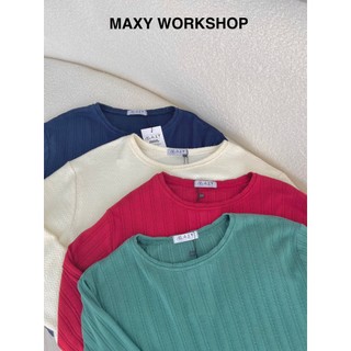 Áo thun nữ dài tay cổ tròn basic Lollipop tee Maxy Workshop