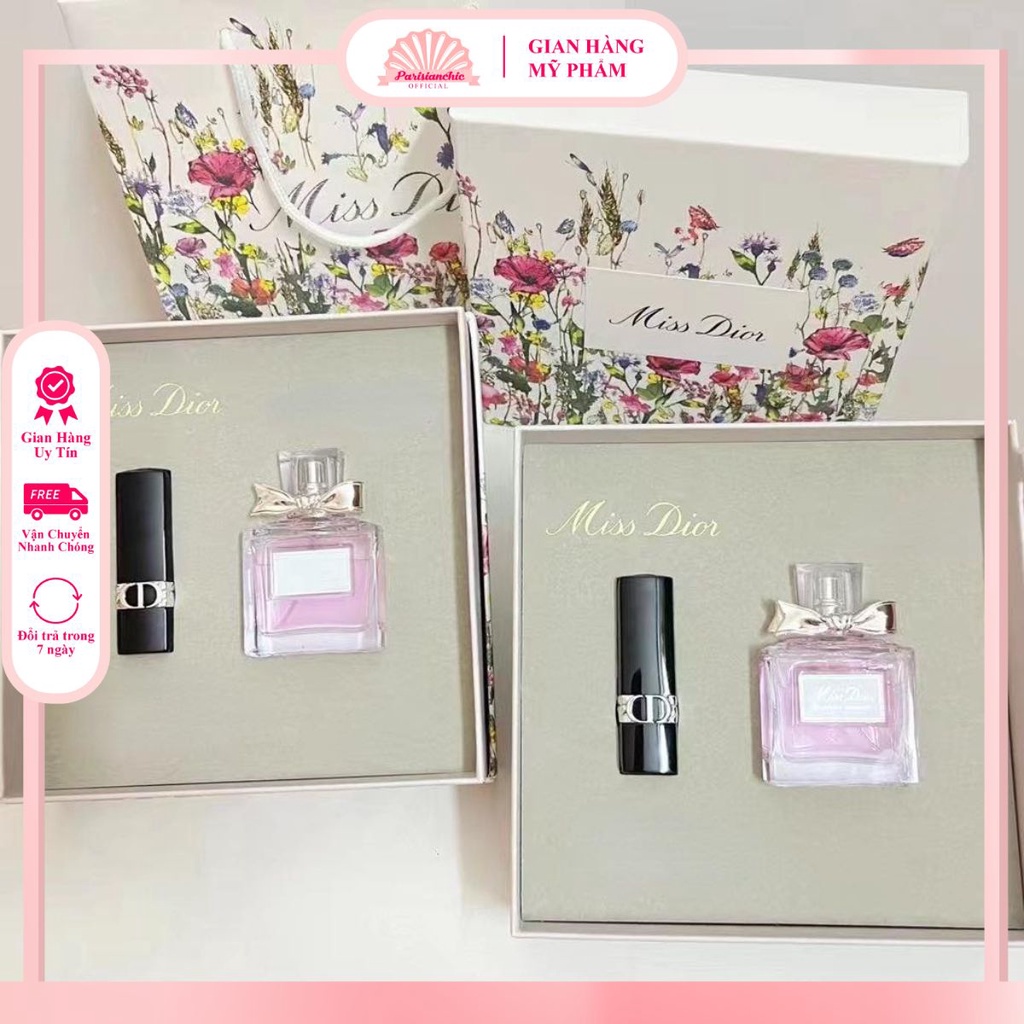 [ CHÍNH HÃNG ] Set Son Dior Limited Rouge velvet Kèm Nước Hoa Mis Dior 50ml