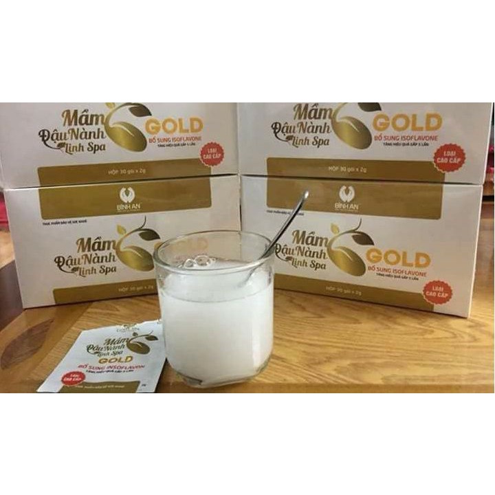 Mầm Đậu Nành Gold Linh Spa Công Ty Bình An Hàng Chính Hãng Hộp 30 Gói