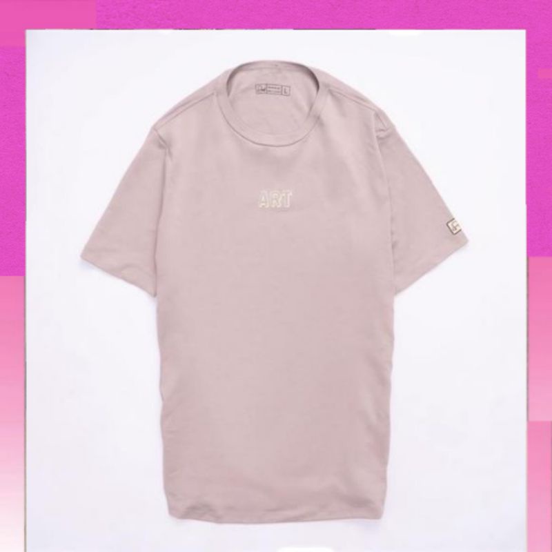 Áo Phông Cổ Tròn Cộc Tay Trơn Basic Chất Vải Co Dãn 4 Chiều Mềm Mại In Chữ ART Thời Trang Thiết Kế 4