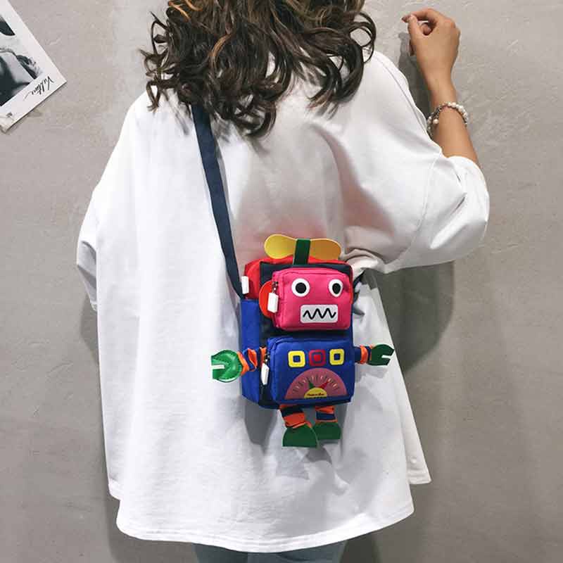 Túi Đeo Chéo Hình Búp Bê Hoạt Hình One Piece Thời Trang Hàn Quốc Dành Cho Trẻ Em