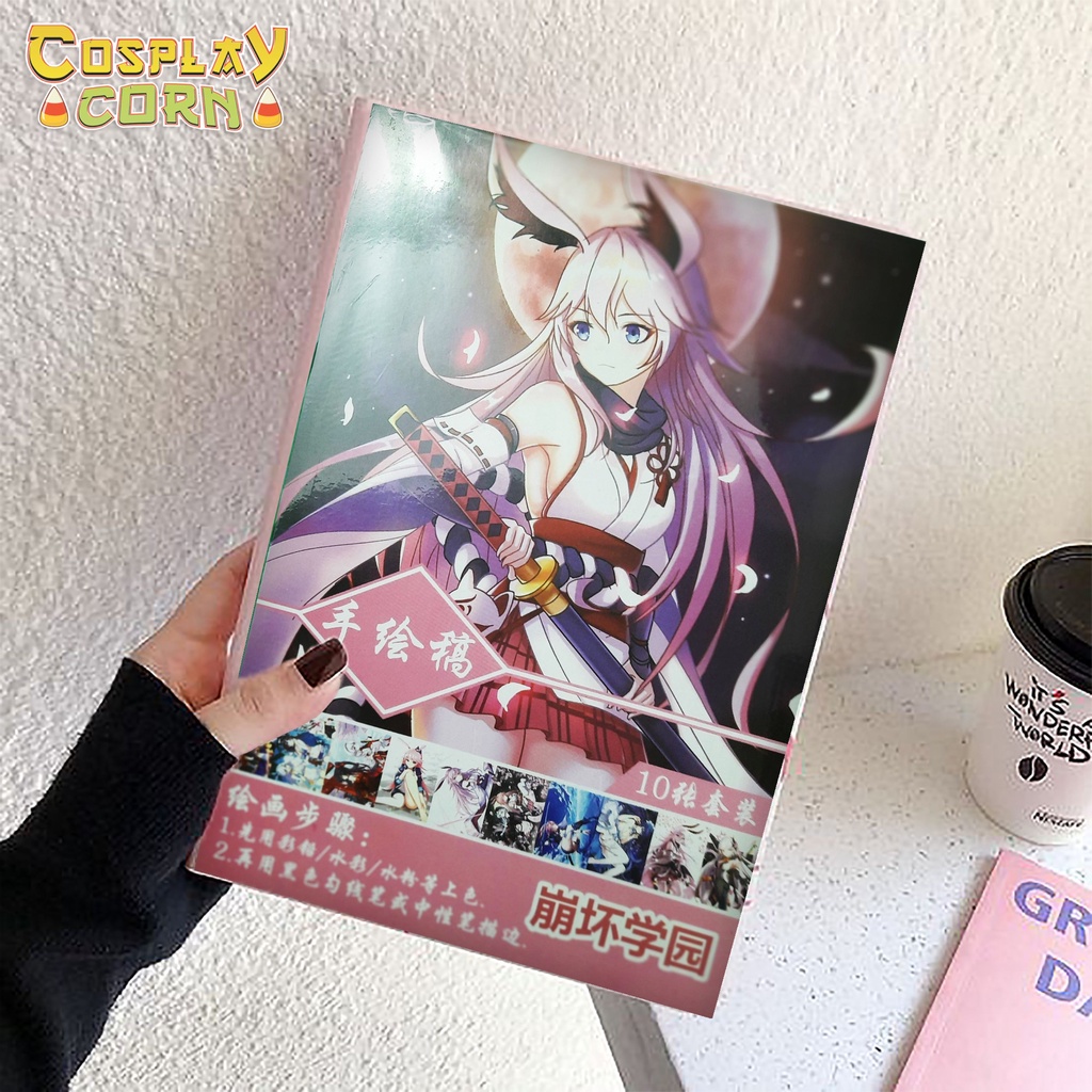 Tranh tô màu anime, manga, manhua, game, vocaloid,... giấy vẽ chuyên dụng; line art, sketch vẽ sẵn khổ A4