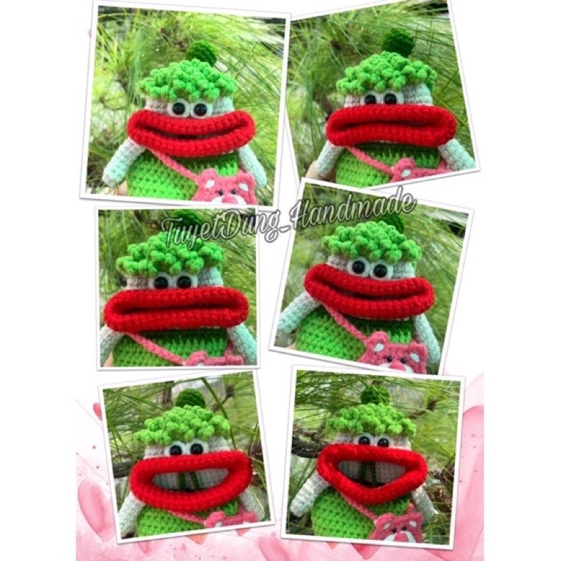 Túi đựng Chìa Khoá Smartkey đa năng hình Quái Vật Miệng Rộng bằng len - Handmade