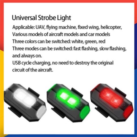 Đèn Nhấp Nháy Cảnh Báo Gắn Xe Máy Kiểu Máy Bay Điều Khiển Từ Xa Có Thể Sạc Lại