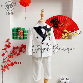 Quỳnh boutique set vest cổ đen phong cách hàn quốc cho bé - ảnh sản phẩm 1