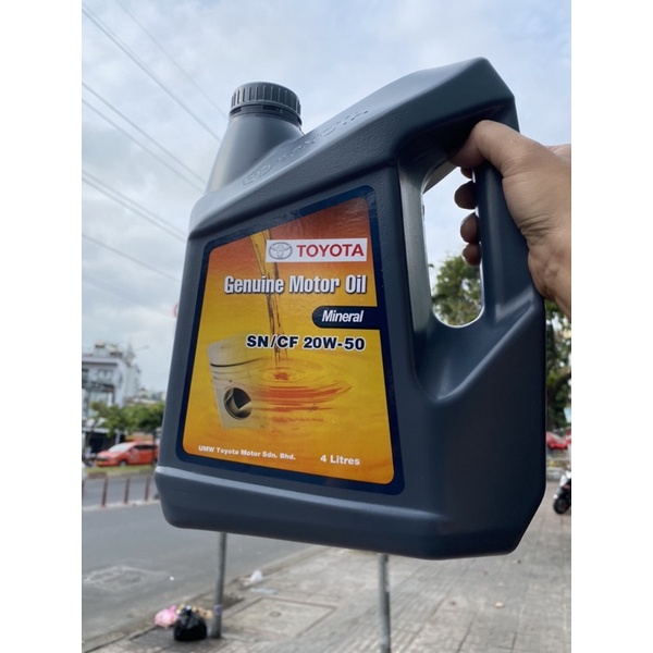 Dầu Nhớt Tổng Hợp Chính hãng Toyota 20w50 20 4Lít ( máy xă..ng & máy dầu)
