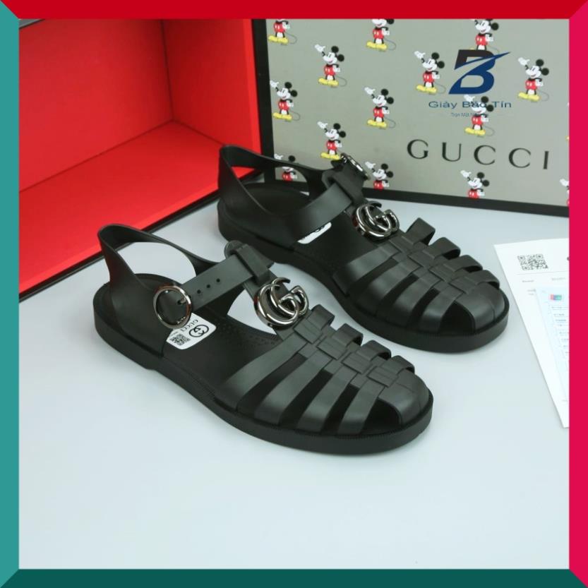 Dép Nam Gucci BT 8200 Dép rọ nam cao cấp đúc nguyên khối màu đen sang trọng hiện đại dễ phối đồ full box