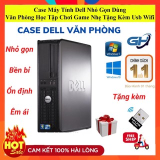 Case Máy Tính Dell Nhỏ Gọn Dùng Văn Phòng Học Tập Chơi Game Nhẹ Tặng Kèm Usb Wifi