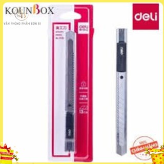 Dao rọc giấy kim loại nhỏ thép SK5 DELI  E2058, văn phòng phẩm giá rẻ, kho gia dụng giá rẻ